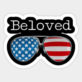 USA PILOT GLASSES BE LOVED Sticker